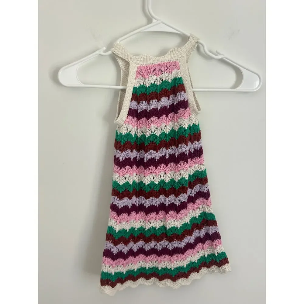 Old Navy Sleeveless Crochet Sweater Dress Toddler Girls 18-24 months Boho